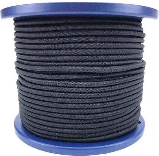 20 m elastisch touw, 3 mm elastisch touw, rond elastisch touw, elastisch rubberen touw, waterdicht en slijtvast kabelslot, geschikt voor kamperen, veters, sportuitrusting