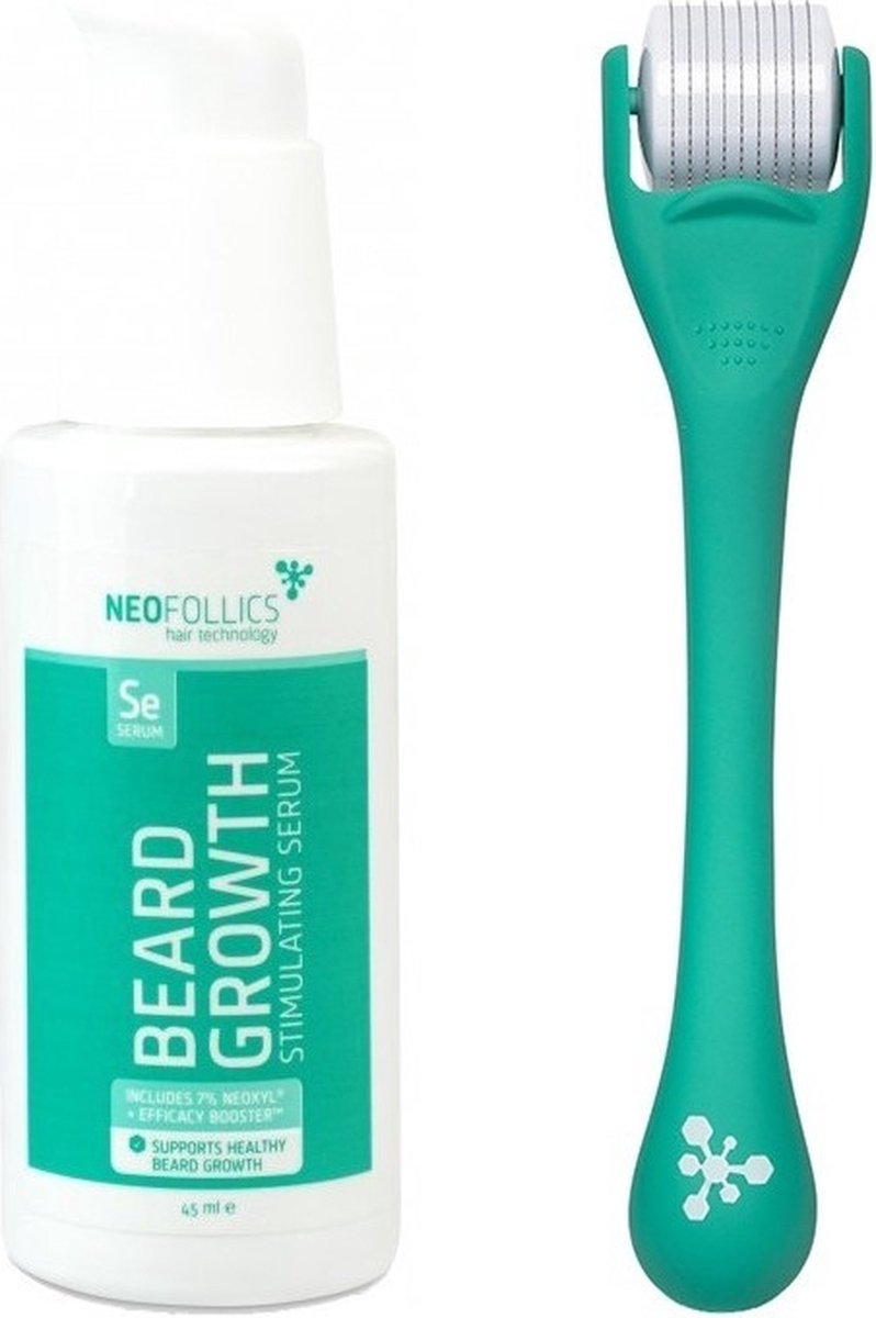 Bol.com Neofollics - Beard Growth Stimulating Serum 45ml + Dermaroller 0.5mm aanbieding