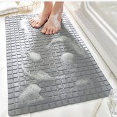 TDR-Antislip mat met Zuignappen - Badmat badkamer - Douchemat - Badkamermat - Antislipmat voor douche 40*71cm-grijs