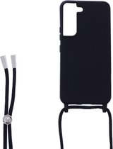 Ketting silicone telefoonhoesje Geschikt voor: Samsung Galaxy S22+ - TPU - Silicone - Zwart - ZT Accessoires