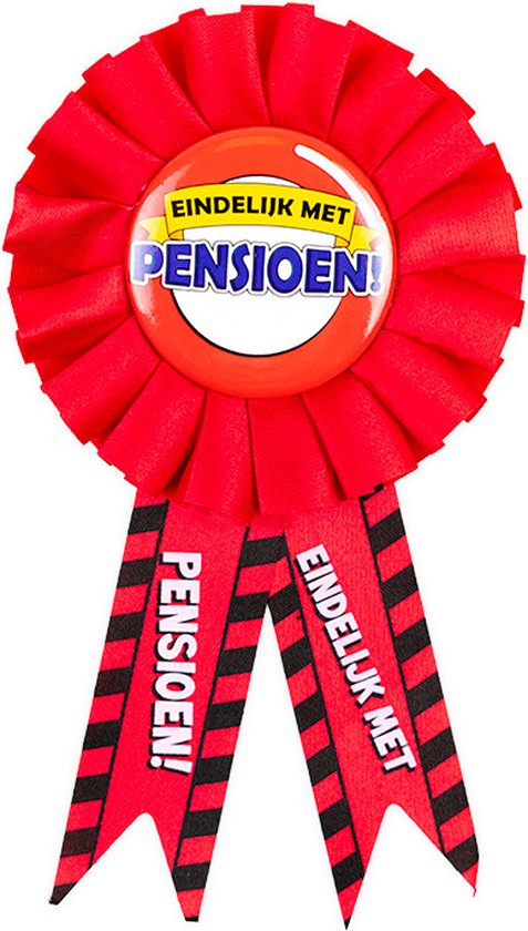 Paperdreams - Rozet - Verkeersbord - Eindelijk met pensioen