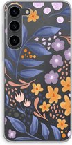 Case Company® - Hoesje geschikt voor Samsung Galaxy S23 Plus hoesje - Flowers with blue leaves - Soft Cover Telefoonhoesje - Bescherming aan alle Kanten en Schermrand