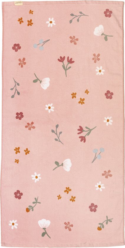 Little Dutch strand- badlaken - Little Pink Flowers - roze - strandhanddoek 60x120cm