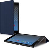 kwmobile Hoesje geschikt voor Sony Xperia Tablet Z3 Compact - Kunstlederen tablet cover met standaard - In donkerblauw