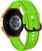 Band Geschikt voor Universele Galaxy Watch Siliconen+Gekleurd stiksel – Groen