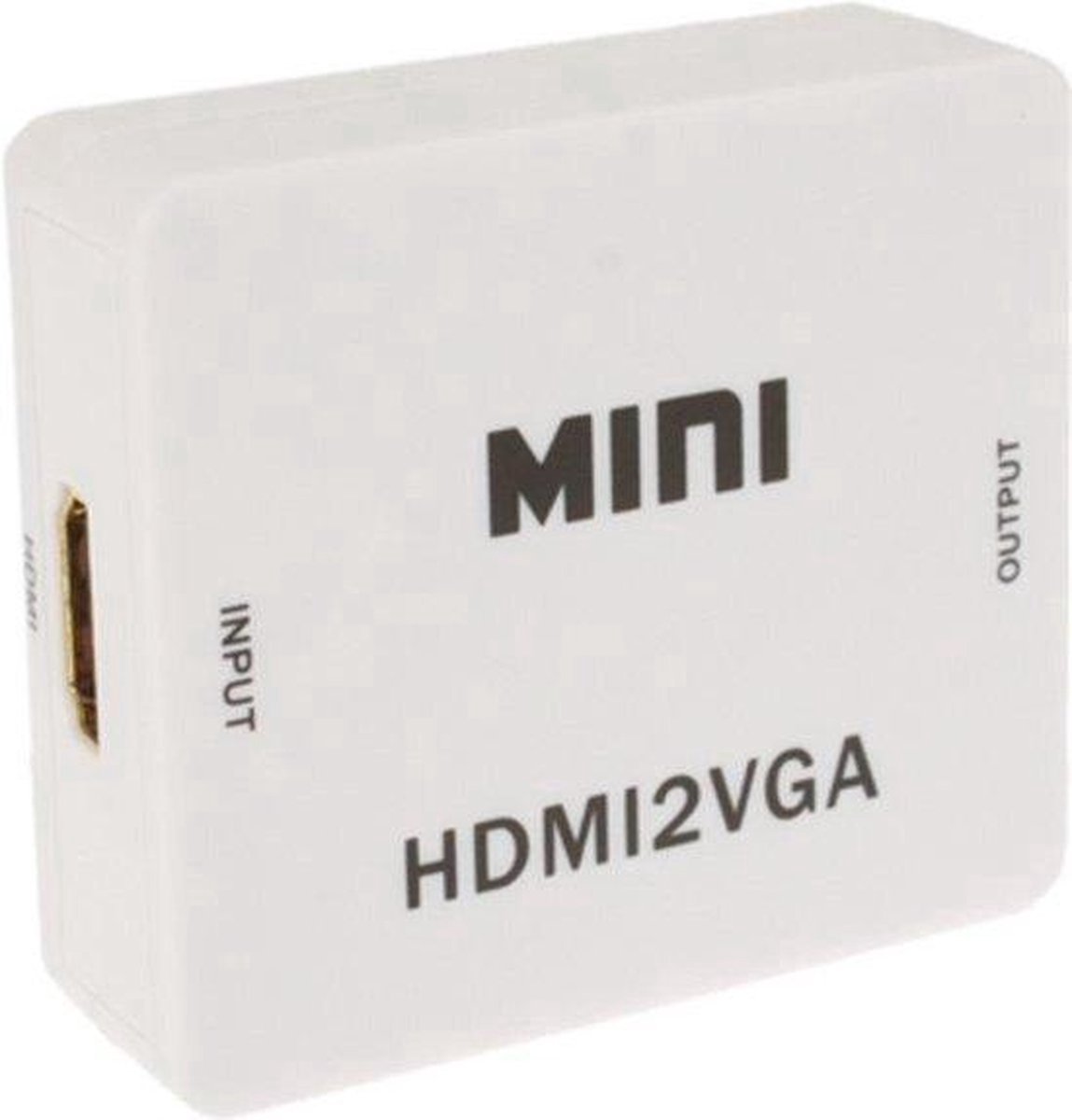 Techvavo® HDMI naar VGA Converter - HDMI naar VGA Adapter - 1080p Full HD (50/60 Hz) - Video Kabel Adapter - Wit