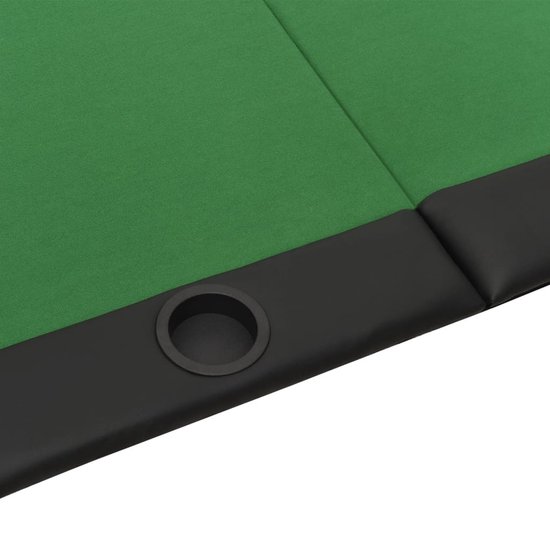 Thumbnail van een extra afbeelding van het spel vidaXL Pokertafelblad voor 10 spelers inklapbaar 208x106x3 cm groen