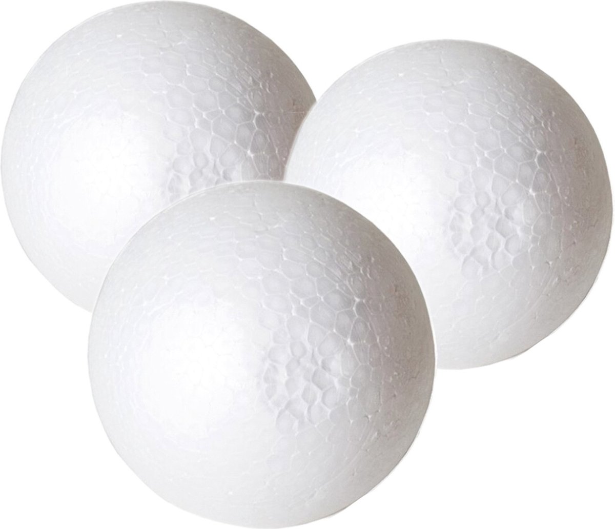 Piepschuim hobby/DIY bal/bol 10 cm Kerstballen maken knutselmateriaal