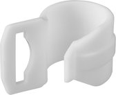 Pro Plus Tentclip met Sleuf - Kunststof - Geschikt voor Buis Ø 20 t/m 25 mm - Wit