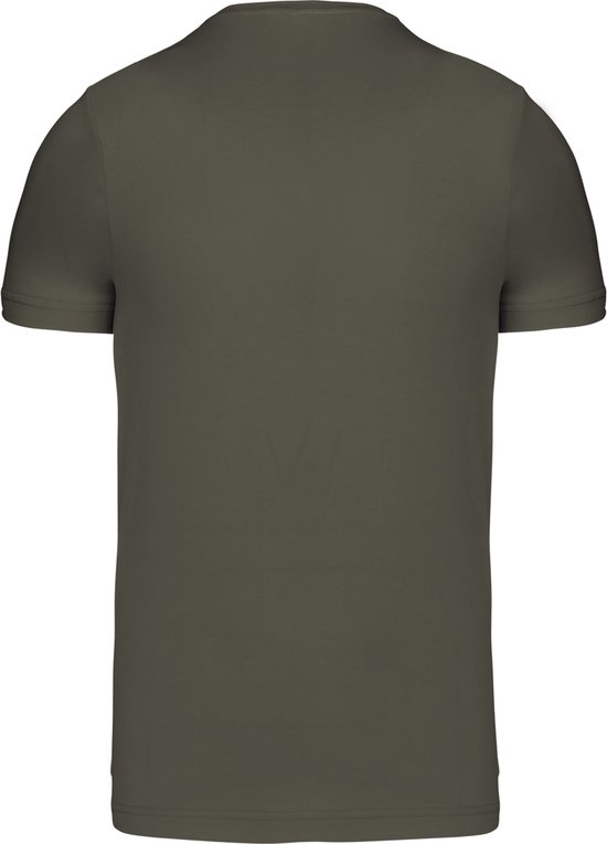 Dark Khaki T-shirt met V-hals merk Kariban maat 3XL