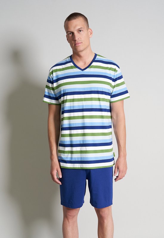 Ekouaer Pyjama voor heren, korte pyjamaset, tweedelige ronde hals, korte mouwen, T-shirt en herenslaapshorts met zakken, zomer, comfortabel, effen, nachtkleding, cadeaus voor mannen, S-XXL, 2-grijs, S