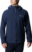 Columbia Omni-Tech Jas Heren met Capuchon - Jassen Heren Waterdicht & Winddicht - Outdoorjas Winter - Blauw - Maat M