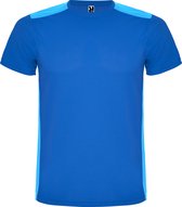 Kobalt Blauw en konings Blauw unisex sportshirt korte mouwen Detroit merk Roly maat XL