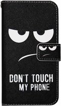 ADEL Kunstleren Book Case Pasjes Portemonnee Hoesje voor Xiaomi Redmi 9 - Don't Touch My Phone