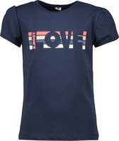 B.Nosy meisjes t-shirt Love strepenblok Navy - Maat 158/164