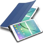 Cadorabo Tablet Hoesje geschikt voor Samsung Galaxy Tab S2 (9.7 inch) in JERSEY DONKER BLAUW - Ultra dun beschermend geval met automatische Wake Up en Stand functie Book Case Cover Etui