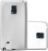 Cadorabo Hoesje voor Samsung Galaxy NOTE EDGE in METALLIC ZILVER - Beschermhoes gemaakt van flexibel TPU silicone Case Cover