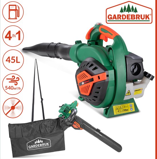 Gardebruk Bladzuiger 4in1 - Snelheid 68m/s zak 45L incl. Gereedschap van Gardebruk — afbeelding 3