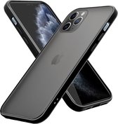 Cadorabo Hoesje geschikt voor Apple iPhone 11 PRO MAX in MATT ZWART - Hybride beschermhoes met TPU siliconen Case Cover binnenkant en matte plastic achterkant