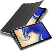Cadorabo Tablet Hoesje geschikt voor Samsung Galaxy Tab S4 (10.5 inch) in SATIJN ZWART - Ultra dun beschermend geval met automatische Wake Up en Stand functie Book Case Cover Etui