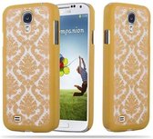 Cadorabo Hoesje voor Samsung Galaxy S4 in GOUD - Hard Case Cover Beschermhoes in gebloemd paisley henna design tegen krassen en stoten