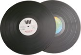 LP vinyl onderzetters placemat voor borden met antislip - 2 stuks (1 verpakking met 2 stuks) van 30 cm