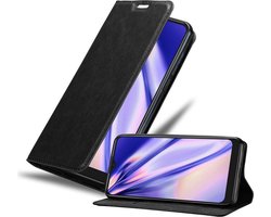 Cadorabo Hoesje geschikt voor Alcatel 1S 2020 in ZWARTE NACHT - Beschermhoes met magnetische sluiting, standfunctie en kaartvakje Book Case Cover Etui