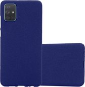 Cadorabo Hoesje geschikt voor Samsung Galaxy A71 4G in FROST DONKER BLAUW - Beschermhoes gemaakt van flexibel TPU silicone Case Cover