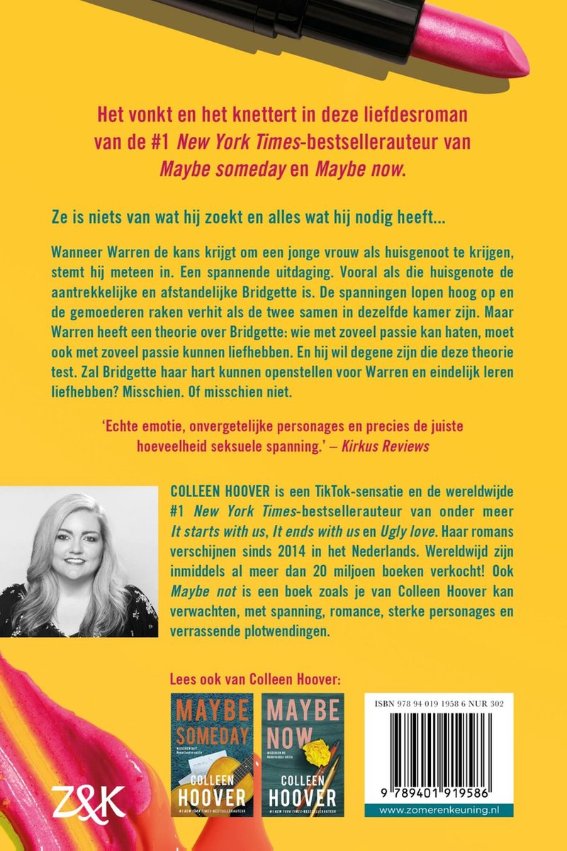 Maybe not - Colleen Hoover - Librairie L'Armitière