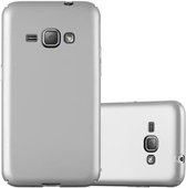 Cadorabo Coque pour Samsung Galaxy J1 2016 en MÉTAL ARGENT - Housse de protection rigide en aspect métal contre les rayures et les chocs