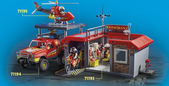 71195 - Playmobil City Action – Hélicoptère bombardier des