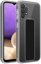 Cadorabo Hoesje geschikt voor Samsung Galaxy A32 4G in ZWART - Beschermhoes gemaakt van flexibel TPU silicone Cover Case met houder en standfunctie