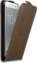 Cadorabo Hoesje geschikt voor Sony Xperia XZ PREMIUM in KOFFIE BRUIN - Beschermhoes in flip design Case Cover met magnetische sluiting