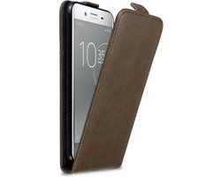 Cadorabo Hoesje geschikt voor Sony Xperia XZ PREMIUM in KOFFIE BRUIN - Beschermhoes in flip design Case Cover met magnetische sluiting