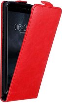 Cadorabo Hoesje geschikt voor Nokia 6 2017 in APPEL ROOD - Beschermhoes in flip design Case Cover met magnetische sluiting