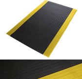 etm Tapis anti-fatigue - Softer- Work-Mat - Tapis d'atelier - Zwart- Jaune - 60 x 100 cm