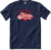 Old Motor Cycle | Motor rijden - Hobby - Vintage - T-Shirt - Unisex - Navy Blue - Maat XXL