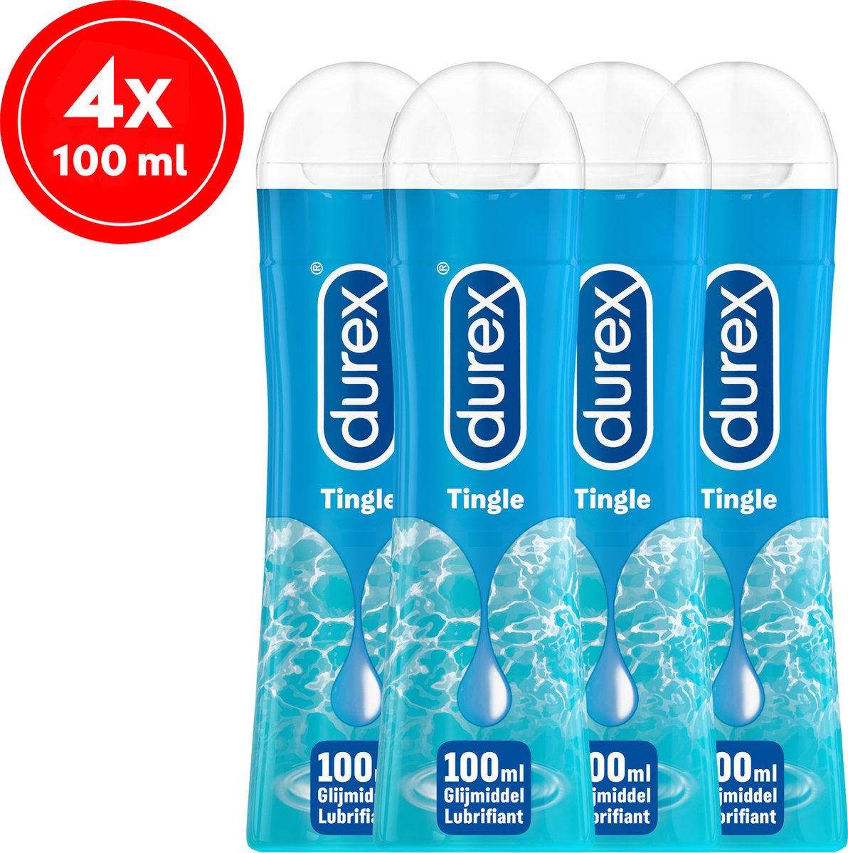 Goedkoopste Durex Glijmiddel Play Pleasure Gel Tingle – 100ml x4