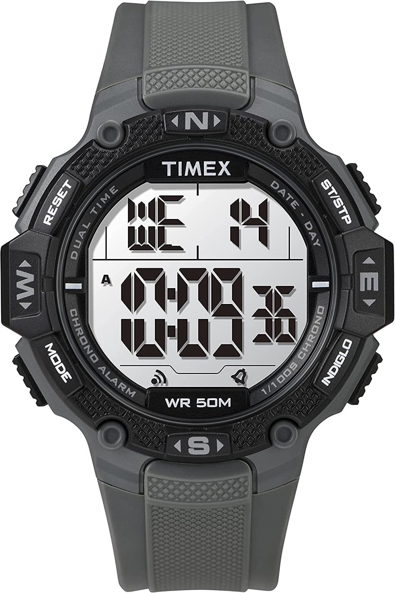 Timex DGTL TW5M41100 Horloge - Kunststof - Grijs - Ø 42 mm