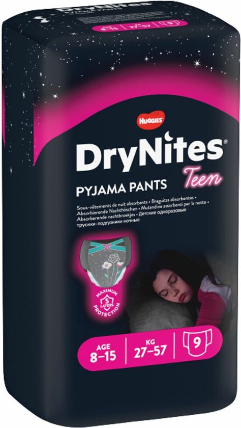 Huggies Drynites couche nuit boy 8-15 ans 9 pièces