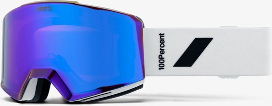 100% Ski Goggles Norg - White/Violet - Mirror Violet Lens - L