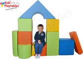 Zachte Soft Play Foam Blokken set 11 stuks multicolor | grote speelblokken | baby speelgoed | foamblokken | reuze bouwblokken | motoriek peuter | schuimblokken