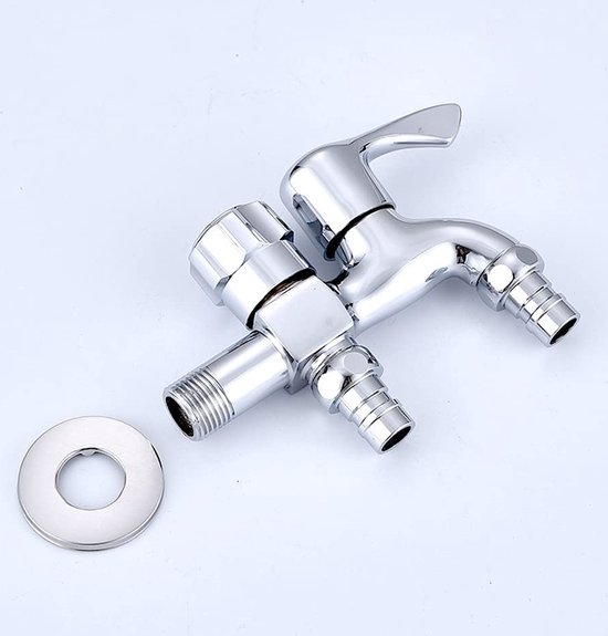 Zk-double robinet machine à laver double robinet angle vanne