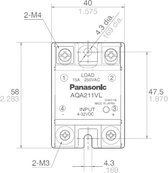 Panasonic Halfgeleiderrelais AQA611VL 40 A Schakelspanning (max.): 250 V/AC Schakelend bij overbelasting 1 stuk(s)