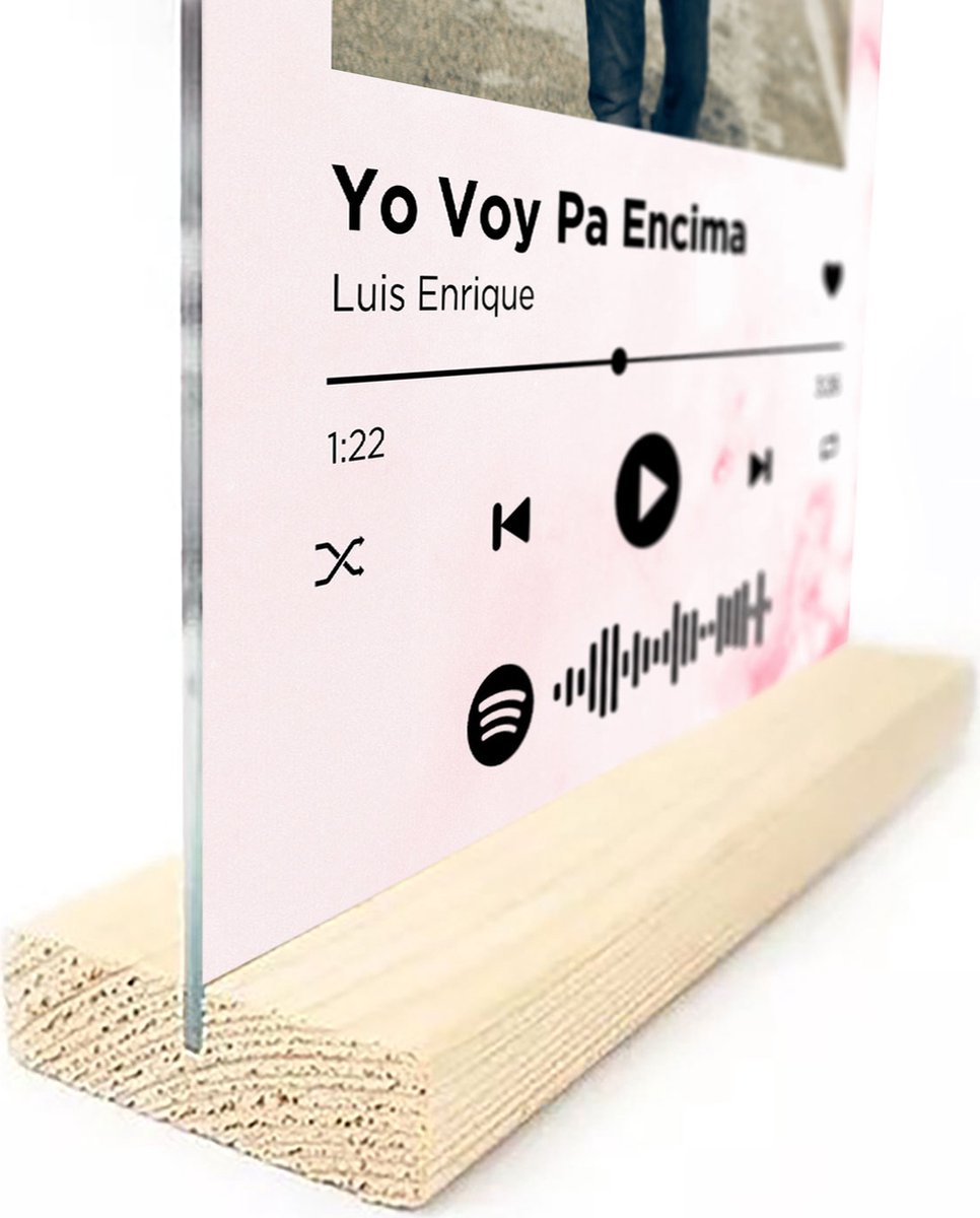 Songr Spotify Muziek Bordje - Yo Voy Pa Encima - Luis Enrique - 20x30 -  Roze - Dibond... | bol.com