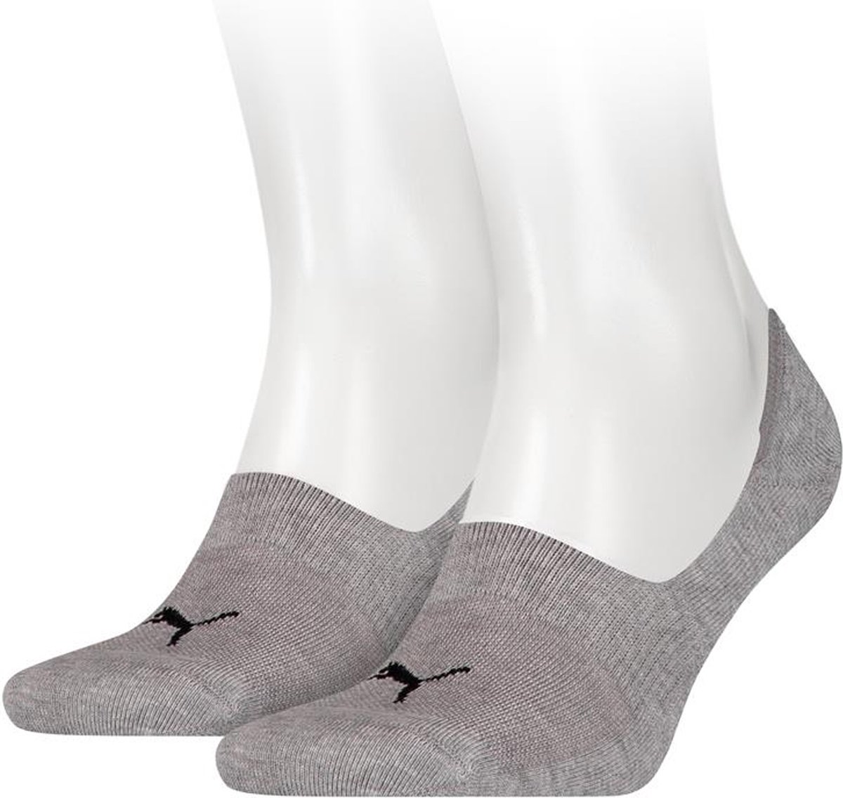 Puma footie 2p unisex Sportsokken Volwassenen middle melange Grijs