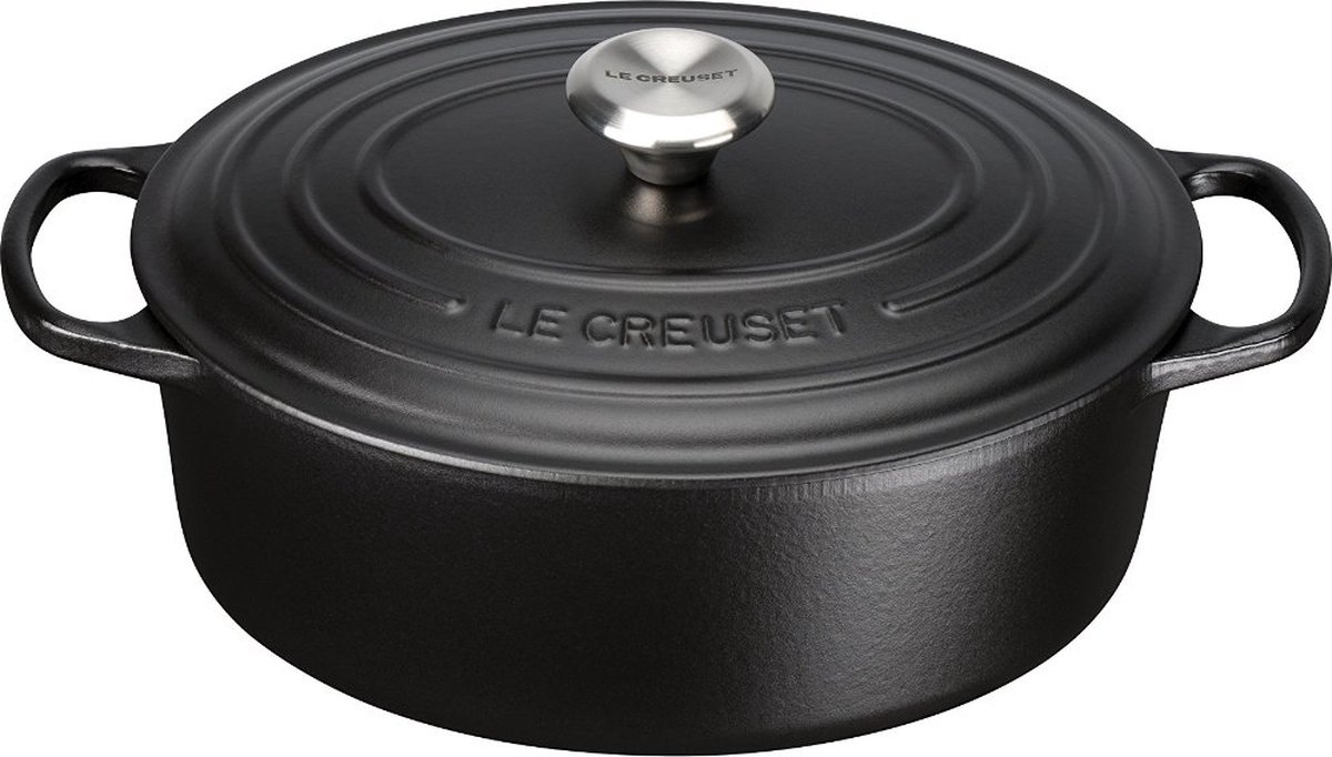Le Creuset Ovale Stoof-/Braadpan 29 cm Zwart