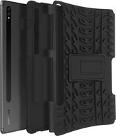 Geschikt voor Samsung Tab S7 Plus 12.4 Shockproof Case met Metalen riemclip zwart