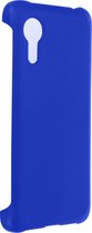 Geschikt voor Samsung Galaxy Xcover 5 Bumperhoes Stijf polycarbonaat Rubberen aanraking antivlek Blauw
