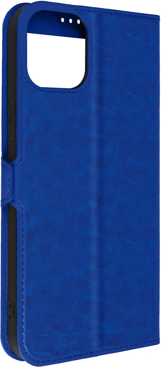 Avizar Housse pour Geschikt voor Apple iPhone 13 avec Double Fenêtre Support Vidéo, Blauw
